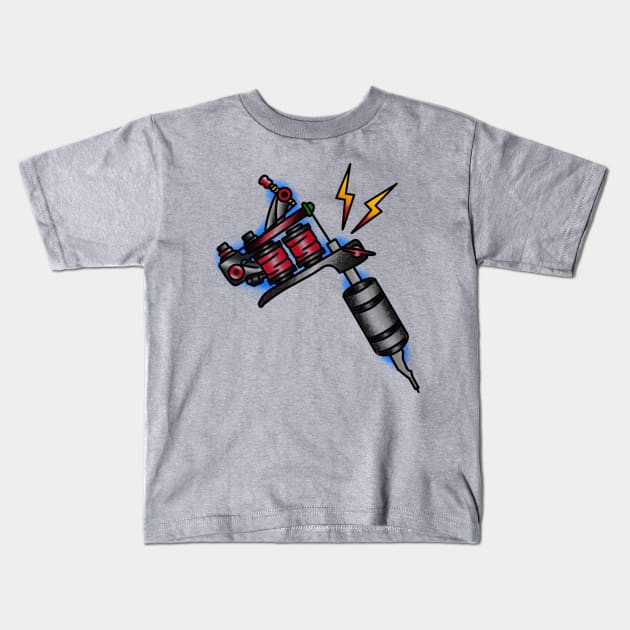 Tattoo Machine Kids T-Shirt by Jahaziel Sandoval